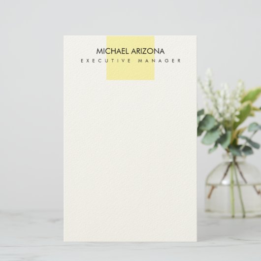 Modern Minimalist Simple Plain Briefpapier (Staand voorkant)