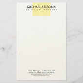 Modern Minimalist Simple Plain Briefpapier (Voorkant)
