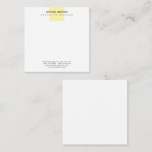 Modern Minimalist Simple Plain Informatiekaartje (Voorkant / Achterkant)