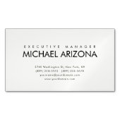 Modern Minimalist Simple Plain Magnetisch Visitekaartje (Voorkant)