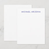 Modern Minimalist Simple Plain Own Name Bedankkaart (Voorkant / Achterkant)