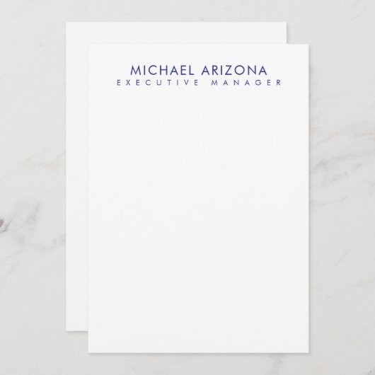 Modern Minimalist Simple Plain Own Name Card (Voorkant / Achterkant)