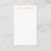Modern Minimalist Simple Plain Own Name Informatiekaartje (Voorkant)