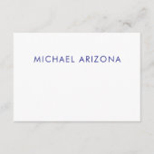 Modern Minimalist Simple Plain Own Name Informatiekaartje (Voorkant)