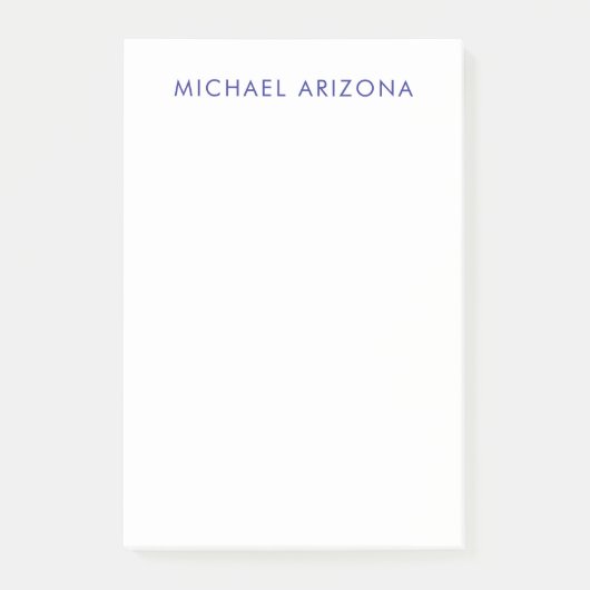 Modern Minimalist Simple Plain Own Name Post-it® Notes (Voorkant)