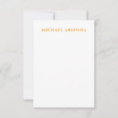 Modern Minimalist Simple Plain Own Name RSVP Kaartje (Voorkant)