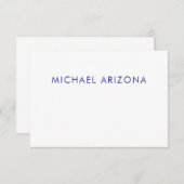 Modern Minimalist Simple Plain Own Name RSVP Kaartje (Voorkant / Achterkant)