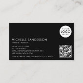Modern Minimalist Simple Professional QR Code Logo Visitekaartje (Voorkant)