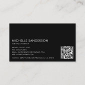 Modern Minimalist Simple Professional QR Code Visitekaartje (Voorkant)