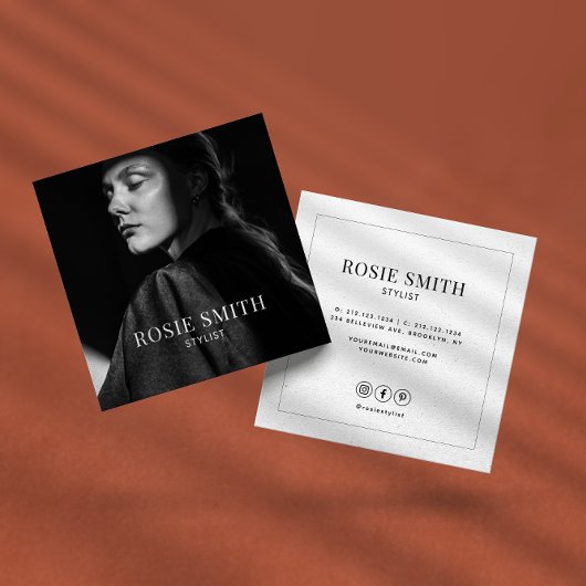 Modern Minimalist Simple Professional  Vierkante Visitekaartje