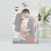 Modern Minimalist Sla de datumfoto op | Wit Bedankkaart (Staand voorkant)