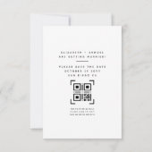 Modern Minimalist Sla de datumfoto op | Wit Bedankkaart (Achterkant)