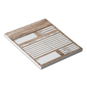 Modern Minimalist Small Invoice Form Business Logo Notitieblok (Schuin)