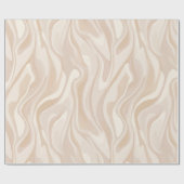 Modern Minimalist Soft Beige Flow Abstract Pattern Cadeaupapier (Vlak)