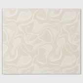 Modern Minimalist Soft Beige Flow Abstract Pattern Cadeaupapier (Vlak)