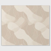 Modern Minimalist Soft Beige Flow Abstract Pattern Cadeaupapier (Vlak)