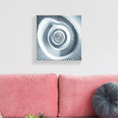 Modern Minimalist Spiral Staircase Art - Abstract Canvas Afdruk (Insitu (Woonkamer))