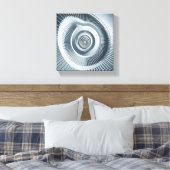 Modern Minimalist Spiral Staircase Art - Abstract Canvas Afdruk (Insitu (Slaapkamer))