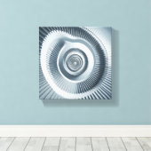 Modern Minimalist Spiral Staircase Art - Abstract Canvas Afdruk (Insitu (Houten vloer))