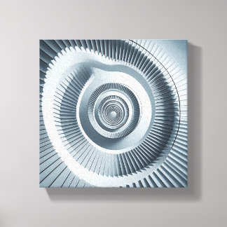 Modern Minimalist Spiral Staircase Art - Abstract  Canvas Afdruk