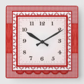 Modern Minimalist Square Acrylic Wall Clock Vierkante Klok (Voorkant)