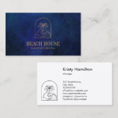 MODERN MINIMALIST strandhuis bnb vakantieverhuur Visitekaartje (Voorkant / Achterkant)