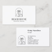MODERN MINIMALIST strandhuis bnb vakantieverhuur Visitekaartje (Voorkant / Achterkant)
