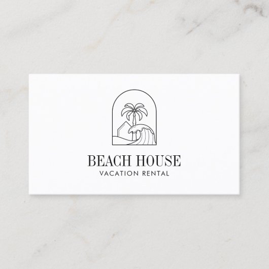 MODERN MINIMALIST strandhuis bnb vakantieverhuur Visitekaartje (Voorkant)