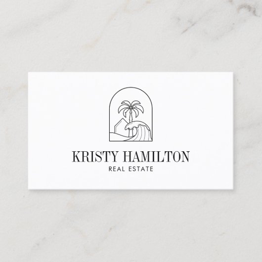 MODERN MINIMALIST - strandhuis Visitekaartje (Voorkant)