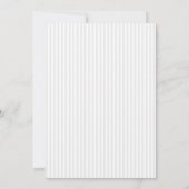 Modern Minimalist Stripe Baby Photo Birth Arrival Bedankkaart (Achterkant)