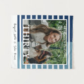 Modern Minimalist Striped 30th Birthday Photo Wandkleed (Voorkant (horizontaal))