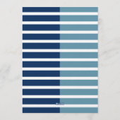 Modern Minimalist Striped Thirtieth Birthday Photo Kaart (Achterkant)