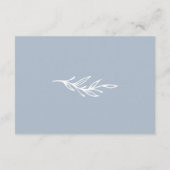 Modern minimalist Stusty Blue Wedding RSVP Informatiekaartje (Achterkant)