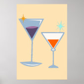 Modern Minimalist Stylish Retro Mid Century  Poster (Voorkant)