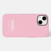 Modern Minimalist Stylish Script Cotton Candy Pink Case-Mate iPhone Case (Achterkant (horizontaal))