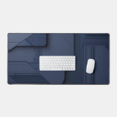 Modern Minimalist Tech Surface in Deep Blue Bureaumat (Keyboard & Muis)