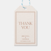 Modern minimalist Terracotta Elegant Cadeaulabel (Voorkant)