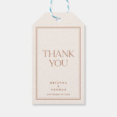 Modern minimalist Terracotta Elegant Cadeaulabel (Achterkant)