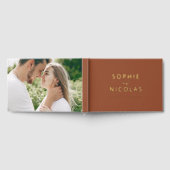 Modern minimalist Terracotta Photo Wedding Gastenboek (Volledig)
