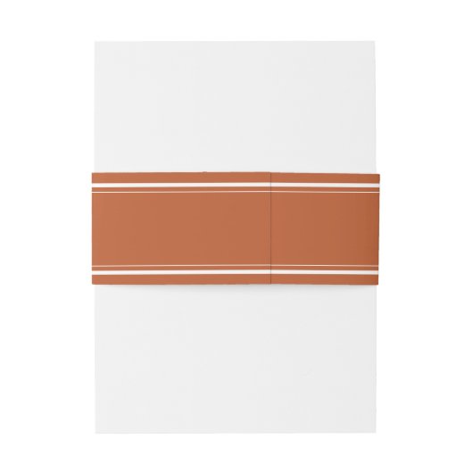 Modern minimalist Terracotta Uitnodigingen Wikkel (Achterkant Voorbeeld)