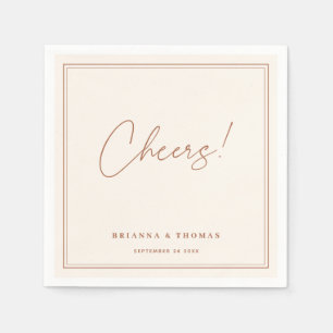 Modern minimalist Terracotta Wedding Napkins Servet