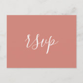 Modern minimalist Terracotta Wedding RSVP Briefkaart (Voorkant)