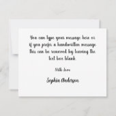 Modern Minimalist Thank You Heart Custom Card Bedankkaart (Achterkant)