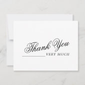 Modern Minimalist Thank You Very Much Note Card Notitiekaartje (Voorkant)