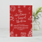 Modern Minimalist The Christmas I turn birthday Kaart (Staand voorkant)