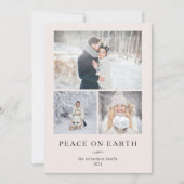 Modern minimalist | Three Foto's Feestdagenkaart (Voorkant)