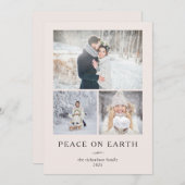 Modern minimalist | Three Foto's Feestdagenkaart (Voorkant / Achterkant)