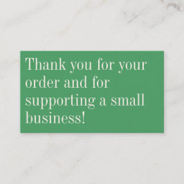 Modern minimalist Trendy Kelly Green bedankt Visitekaartje