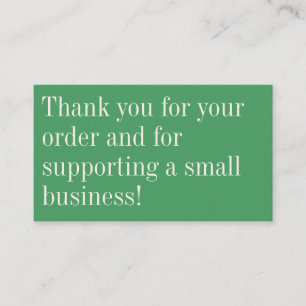 Modern minimalist Trendy Kelly Green bedankt Visitekaartje