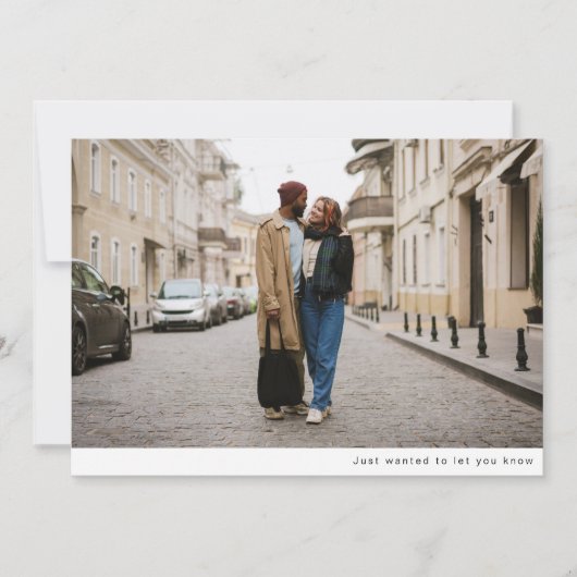 Modern minimalist Trendy Two Photo Wedding Save The Date (Voorkant)